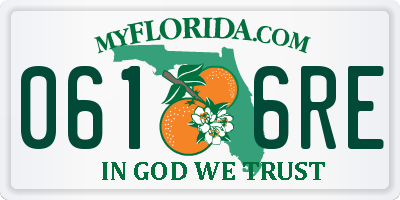 FL license plate 0616RE