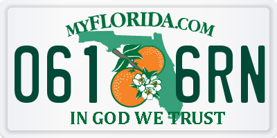 FL license plate 0616RN