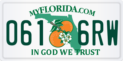 FL license plate 0616RW