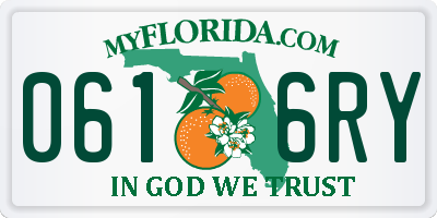 FL license plate 0616RY