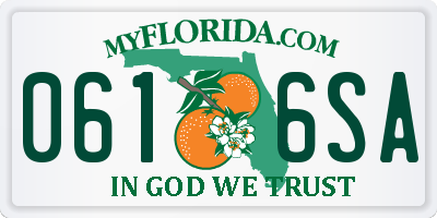 FL license plate 0616SA