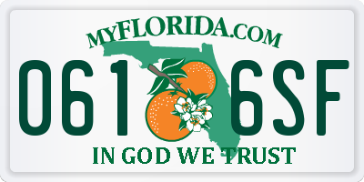 FL license plate 0616SF
