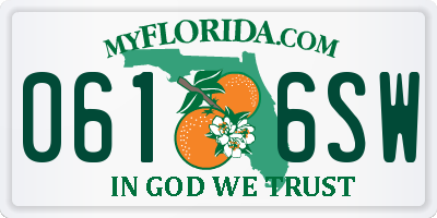 FL license plate 0616SW