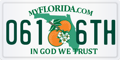 FL license plate 0616TH