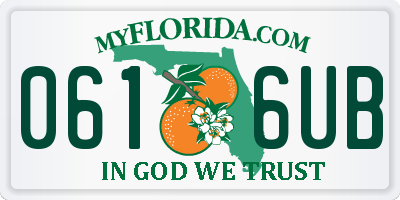 FL license plate 0616UB