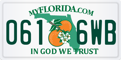 FL license plate 0616WB
