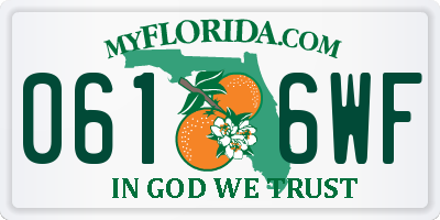 FL license plate 0616WF
