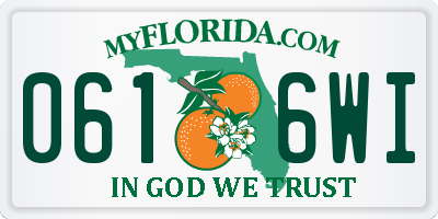 FL license plate 0616WI