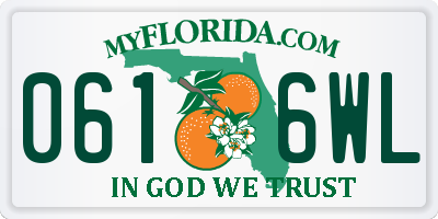 FL license plate 0616WL