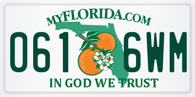 FL license plate 0616WM