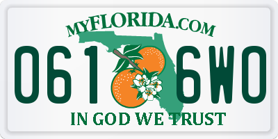 FL license plate 0616WO