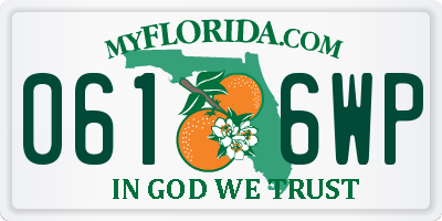FL license plate 0616WP
