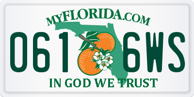 FL license plate 0616WS