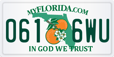 FL license plate 0616WU