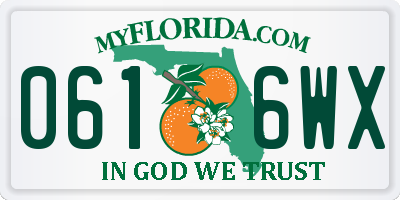FL license plate 0616WX