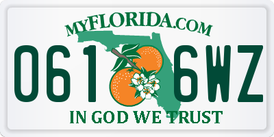 FL license plate 0616WZ