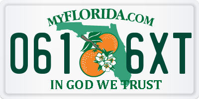 FL license plate 0616XT