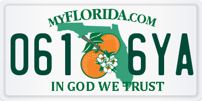 FL license plate 0616YA