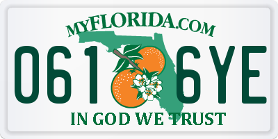 FL license plate 0616YE