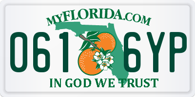 FL license plate 0616YP