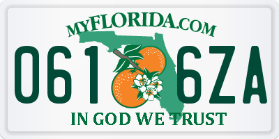 FL license plate 0616ZA