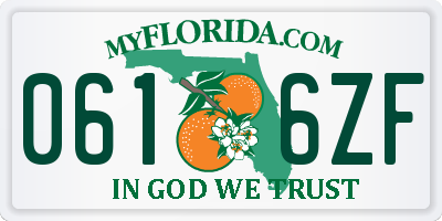 FL license plate 0616ZF