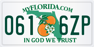 FL license plate 0616ZP