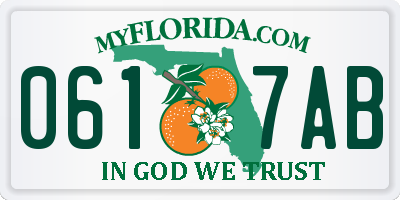 FL license plate 0617AB