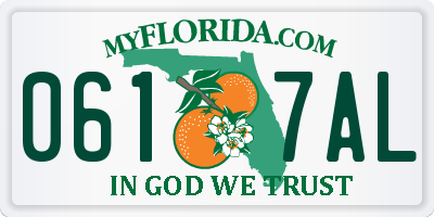 FL license plate 0617AL