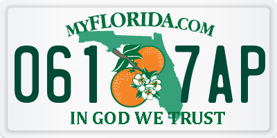 FL license plate 0617AP