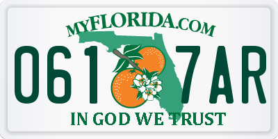 FL license plate 0617AR