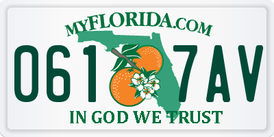 FL license plate 0617AV