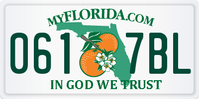 FL license plate 0617BL