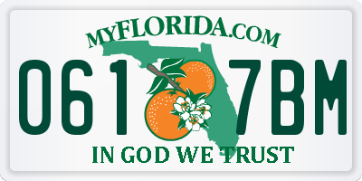 FL license plate 0617BM