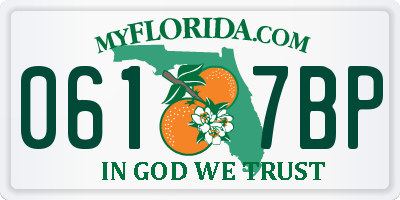 FL license plate 0617BP