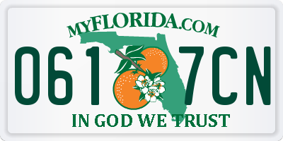 FL license plate 0617CN