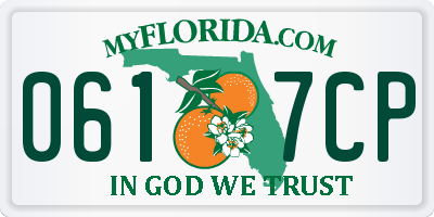 FL license plate 0617CP