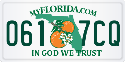 FL license plate 0617CQ