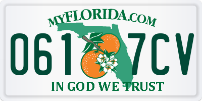FL license plate 0617CV