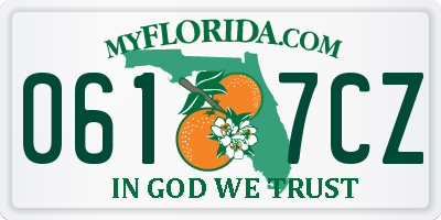 FL license plate 0617CZ