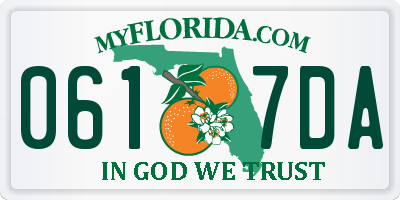 FL license plate 0617DA