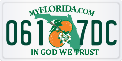 FL license plate 0617DC