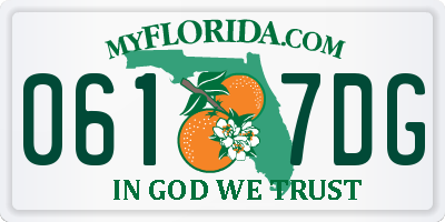 FL license plate 0617DG