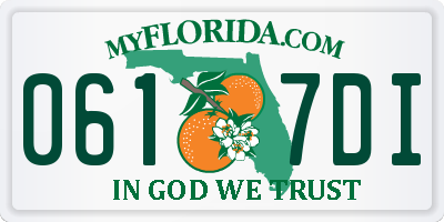 FL license plate 0617DI