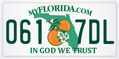 FL license plate 0617DL