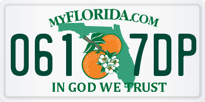 FL license plate 0617DP
