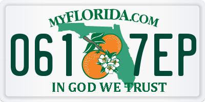 FL license plate 0617EP