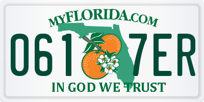 FL license plate 0617ER