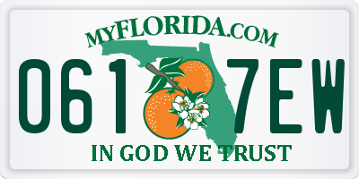 FL license plate 0617EW