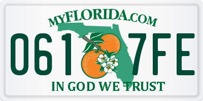 FL license plate 0617FE